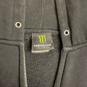 VINTAGE Official Monster Energy Drink Black Full Zip Hoody